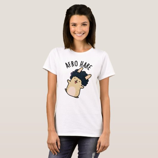 Afro Hare Funny Rabbit mit Afro Puff T-Shirt (Vorne ganz)