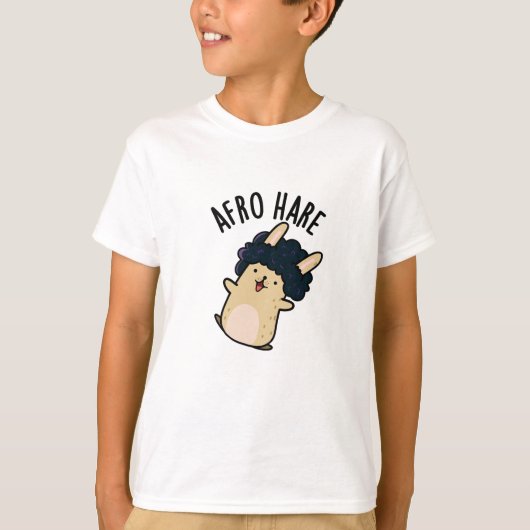 Afro Hare Funny Rabbit mit Afro Puff T-Shirt (Vorderseite)