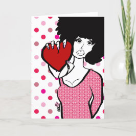 Afro Heart Valentine Karte