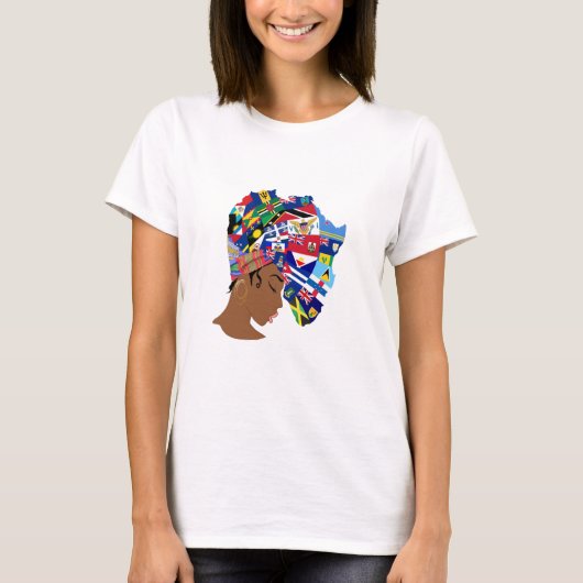 Afro Karibische Königin T-Shirt (Vorderseite)