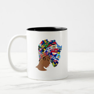 Afro Karibische Königin Zweifarbige Tasse