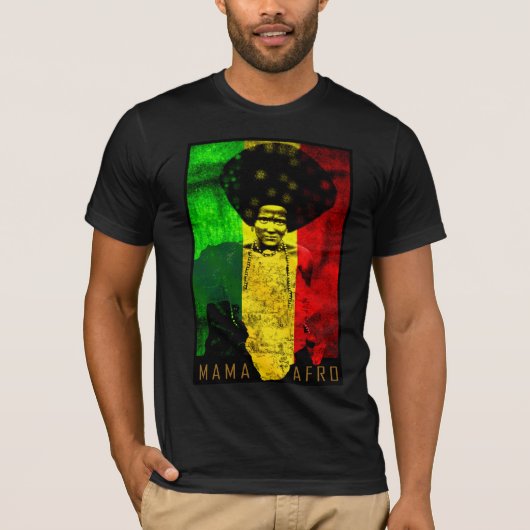 Afro - Karten-Reggae Mutter-Afro Afrika T-Shirt (Vorderseite)