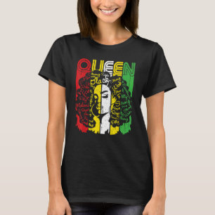 Afro Königin Melanin Schwarze Frau Magie Schwarze T-Shirt