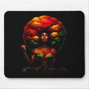 Afro-Königin Schwarze Frau Afrikanische Wurzeln Me Mousepad