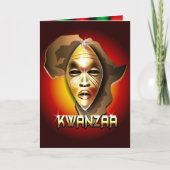 Afro Kwanzaa Feiertagskarte (Vorderseite)