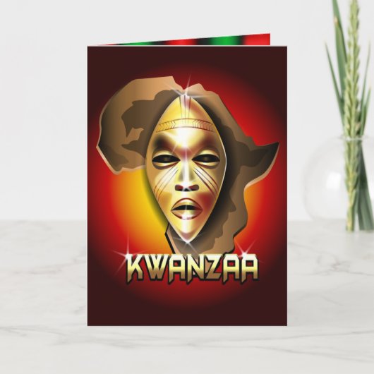 Afro Kwanzaa Feiertagskarte (Vorderseite)