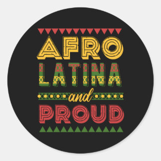 Afro Latin Pride Afro Latina Runder Aufkleber