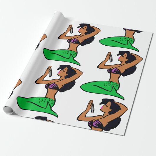 afro latina mermaid geschenkpapier (Ungerollt)