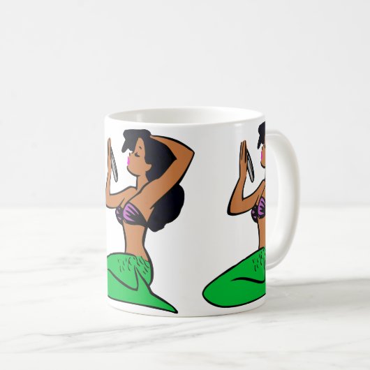 afro latina mermaid kaffeetasse (VorderseiteRechts)