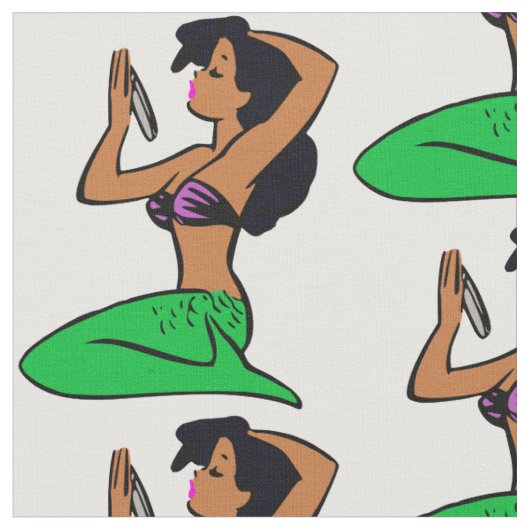 afro latina mermaid stoff (Nahaufnahme)