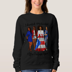 Afro Latina Motivierend Inspiration Puerto Rica Sweatshirt
