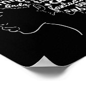 Afro Latina Pride Gift Afro Latino Black History m Poster (Ecke)