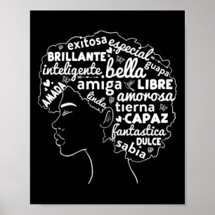 Afro Latina Pride Gift Afro Latino Black History m Poster