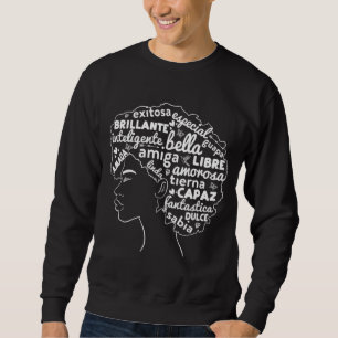 Afro Latina Pride Gift Afro Latino Black History m Sweatshirt