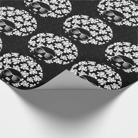 Afro Liebe Black & White Geschenkpapier (Ecke)