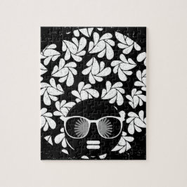 Afro Liebe Black & White Puzzle