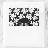 Afro Liebe Black & White Rechteckiger Aufkleber (Tasche)