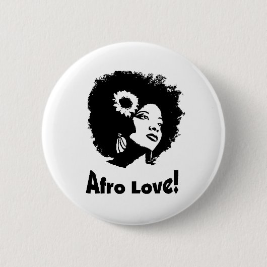 Afro-Liebe Button (Vorderseite)