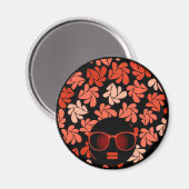 Afro Liebe Coral Red Pillow Magnet (Vorderseite/Rückseite)