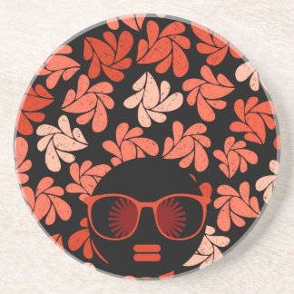 Afro Liebe Coral Red Pillow Untersetzer