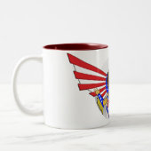 Afro-Liebe-Engels-Tasse Zweifarbige Tasse (Links)