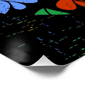 Afro Liebe farbenfrohe Wanddekor Poster (Ecke)