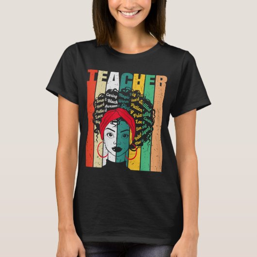 Afro Liebe Melanin Afro American Women Black Tee (Vorderseite)