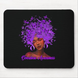 Afro Lila Ribbon Überdosierung Aw Mousepad