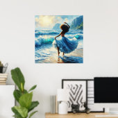 Afro Lob Göttin Göttliche Schönheit Ölgemälde Poster (Heimbüro)