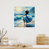 Afro Lob Göttin Göttliche Schönheit Ölgemälde Poster (Küche)