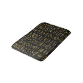Afro Luxe Black & Gold Tribal Badematte (Schrägansicht)