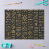 Afro Luxe Black & Gold Tribal Wrapping Paper Seidenpapier (Basteln)