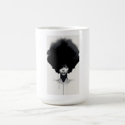 Afro-Mädchen Kaffeetasse (Mittel)