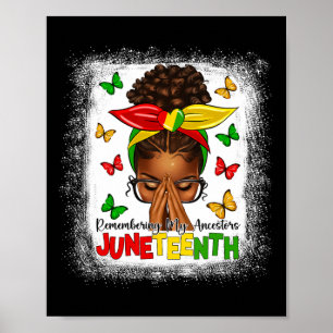 Afro-Mädchen Schwarze Frauen Unordentlicher Knoten Poster