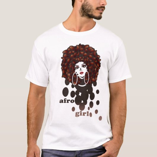Afro-Mädchen T-Shirt (Vorderseite)