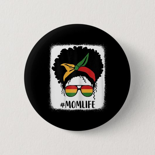 Afro Mama Life Black Mama Mütter D Button (Vorderseite)