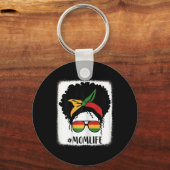 Afro Mama Life Black Mama Mütter D Schlüsselanhänger (Vorderseite)