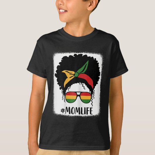 Afro Mama Life Black Mama Mütter D T-Shirt (Vorderseite)
