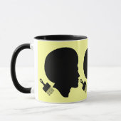 AFRO MAN SILHOUETTE UND SEIN AFRO PICK TASSE (Links)