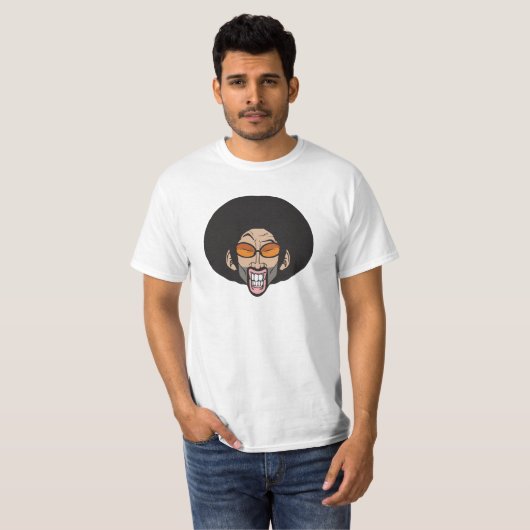 Afro-Mann T-Shirt (Vorne ganz)