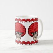 Afro-Man's Skull: Überreichlich Curly Red Hair Kaffeetasse (VorderseiteRechts)