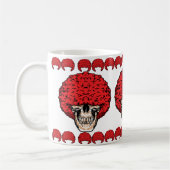 Afro-Man's Skull: Überreichlich Curly Red Hair Kaffeetasse (Links)