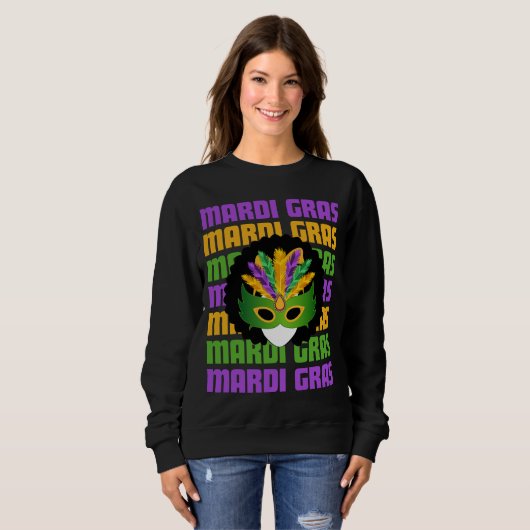 Afro MARDI GRAS Sweatshirt (Vorne ganz)