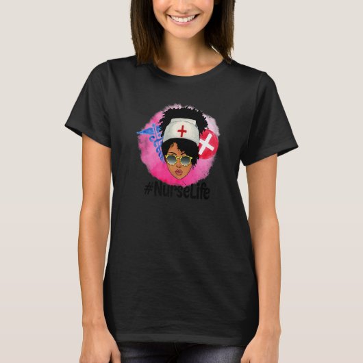 Afro Melanin Queen RN Black T-Shirt (Vorderseite)