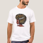 Afro Melanin Queen T-Shirt Strong Black Natural Af (Vorderseite)