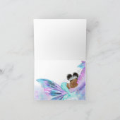 Afro Mermaid Baby Dusche Danke Karte (Innenseite)