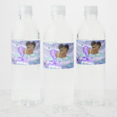 Afro Mermaid Baby Dusche Wasserflaschen Etiketten (Flaschen)