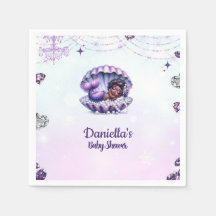 Afro Mermaid Baby Duschnapkins