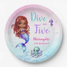 Afro Mermaid Birthday Mermaid red hair