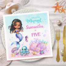 Afro mermaid Birthday Party - Under the Sea Splish